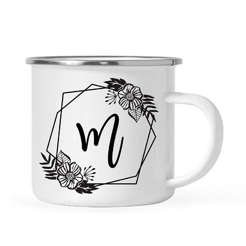 Floral Monogram M 11oz Campfire Mug Image