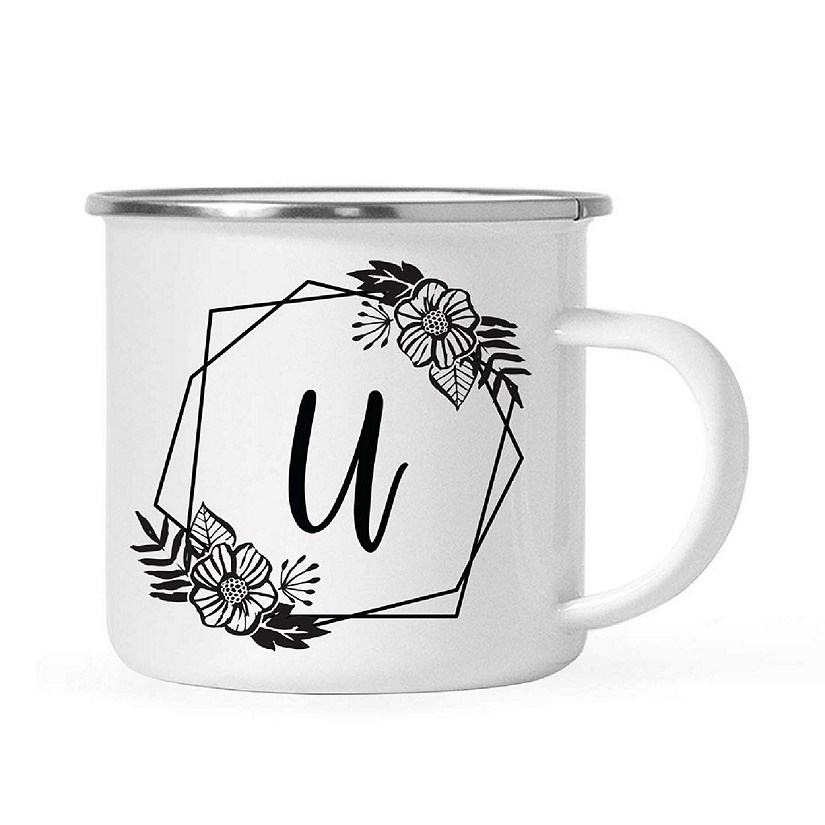 Floral Monogram U 11oz Campfire Mug Image