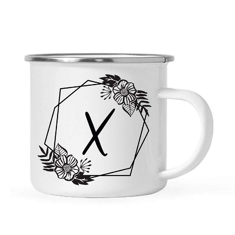 Floral Monogram X 11oz Campfire Mug Image