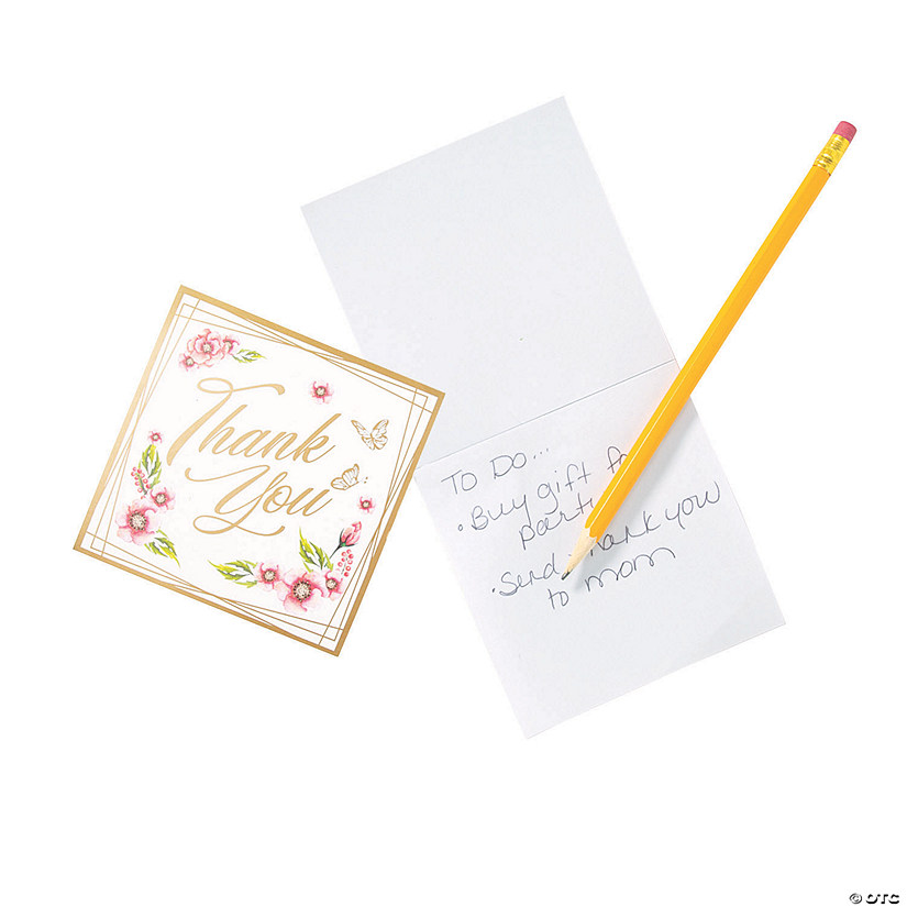 Floral Thank You Notepads - 24 Pc. Image