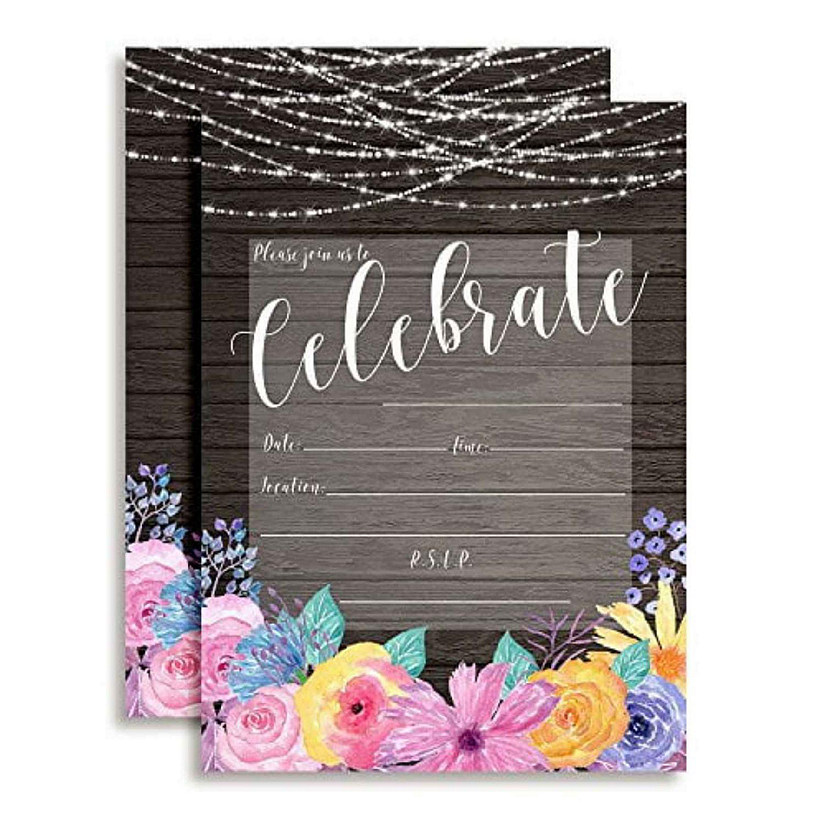 Floral with Lights Invitations 40pc. by AmandaCreation Image