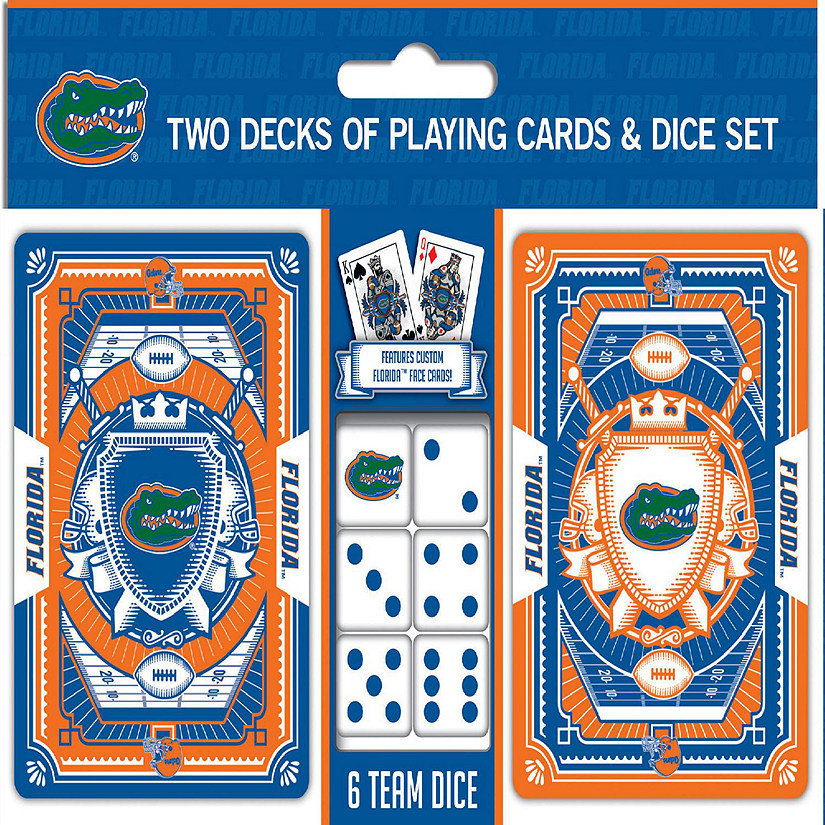 Florida Gators NCAA 2-Pack Playing cards &amp; Dice set Image