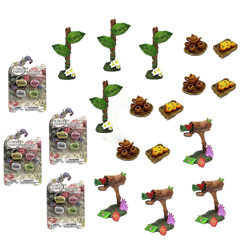 Flower Fairies Mixed Case Small Accessories For Garden, Bulk 16 Pack Image