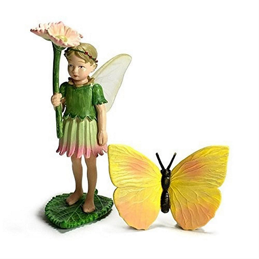 Flower Fairies Secret Garden FF1001 Daisy Fairy w Butterfly Image