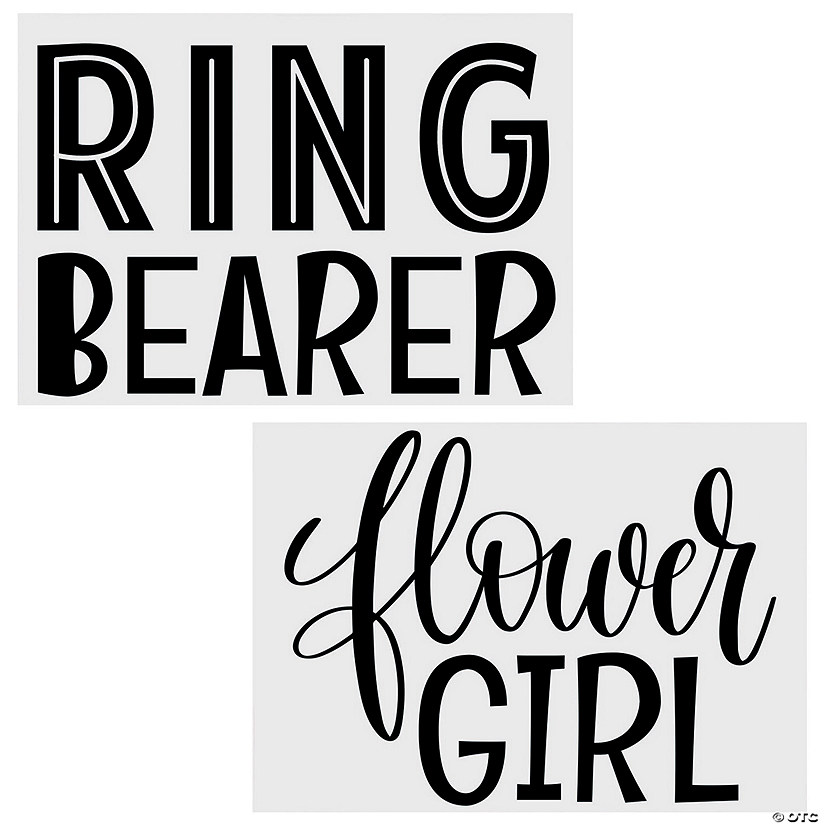 Flower Girl & Ring Bearer Iron-On Decal Kit - 2 Pc. Image
