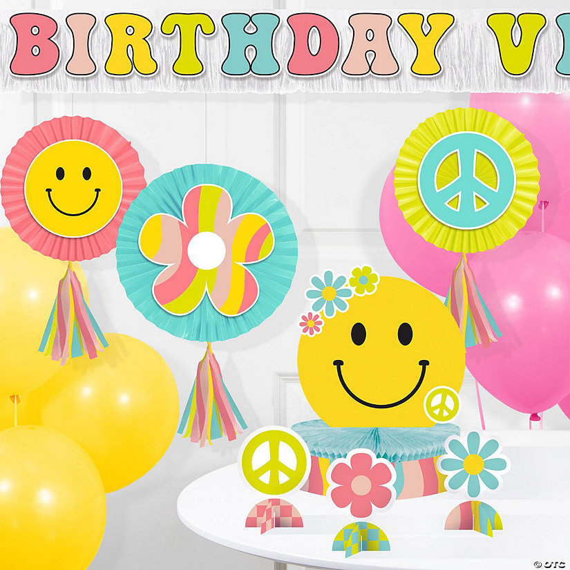 Flower Power Birthday Party Decorations Image