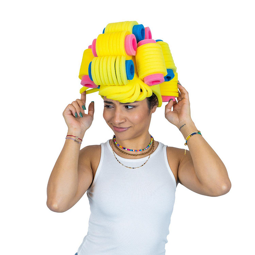 Foam Party Hats Rollers Wig - Photo Booth Prop - Party Favors -Halloween - Crazy Hat Day Image