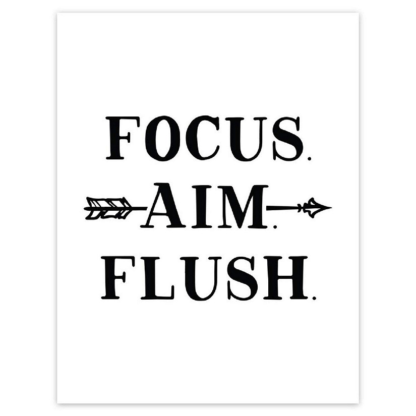 Focus Aim Flush Bathroom Art 8.5x11in Image