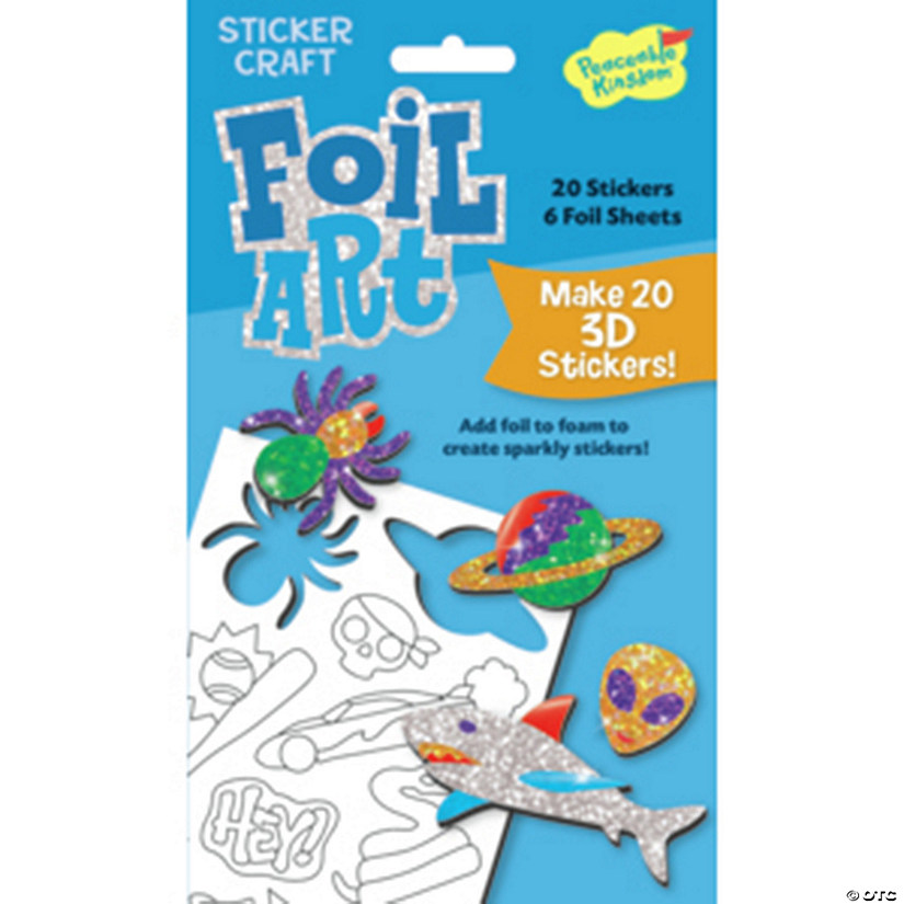 Foil Art Sticker Pack: Bugs, Sharks, Space & More Image