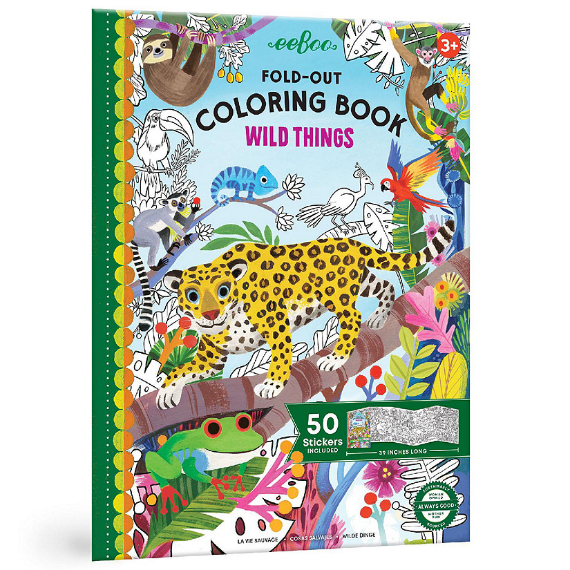 Fold-Out Coloring Book: Wild Things Image