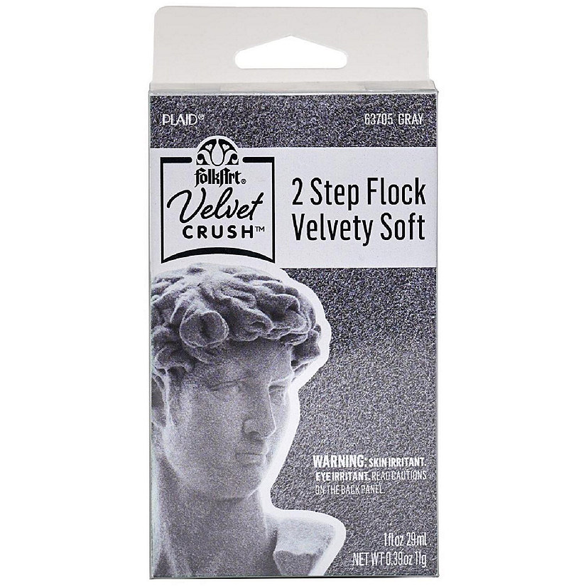 FolkArt Velvet Crush Flocking Kit-Gray Image
