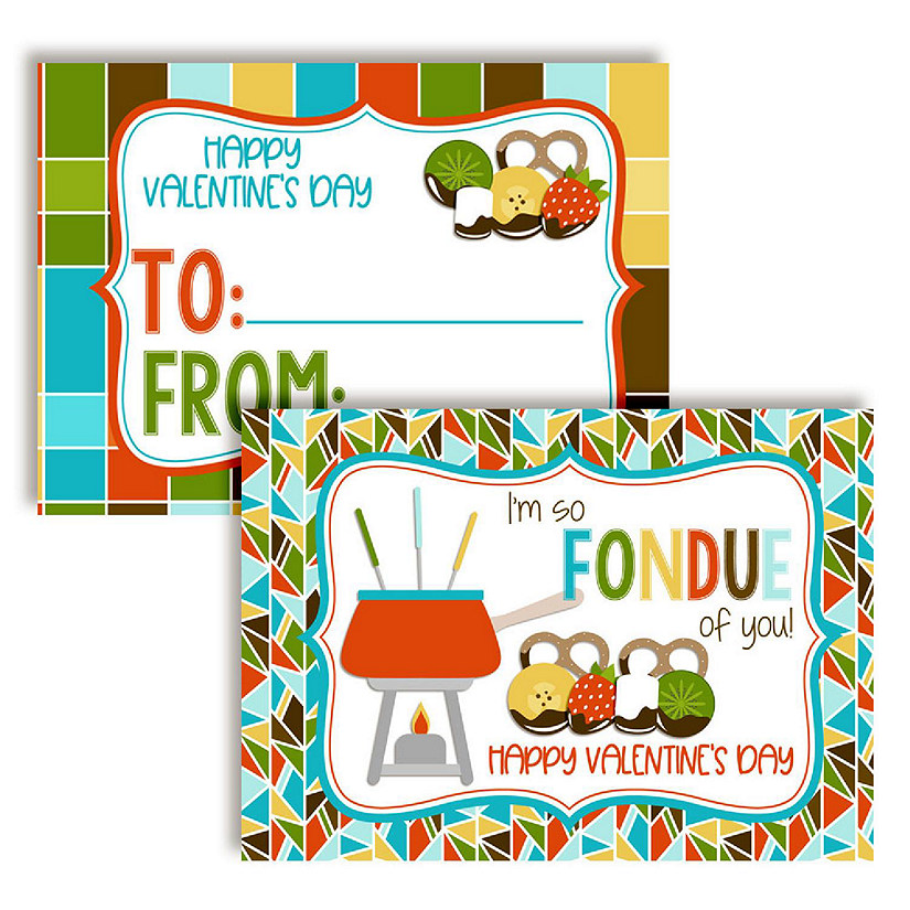 Fondue Classroom Valentines 30pc. by AmandaCreation Image
