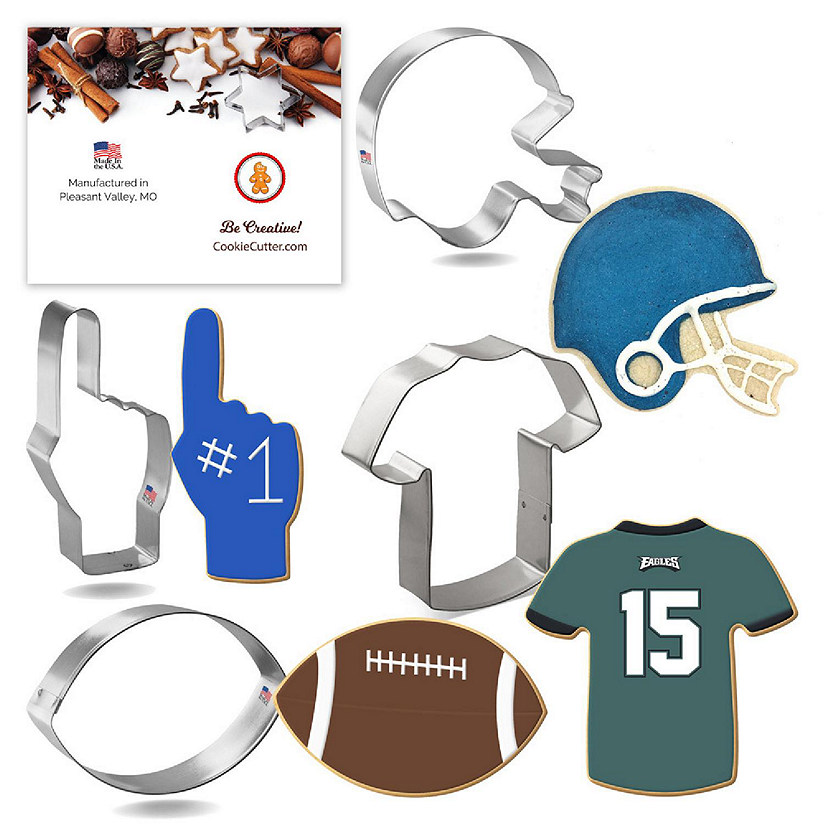 Football Cookie Cutter Set 4 Pc HS0496 Image