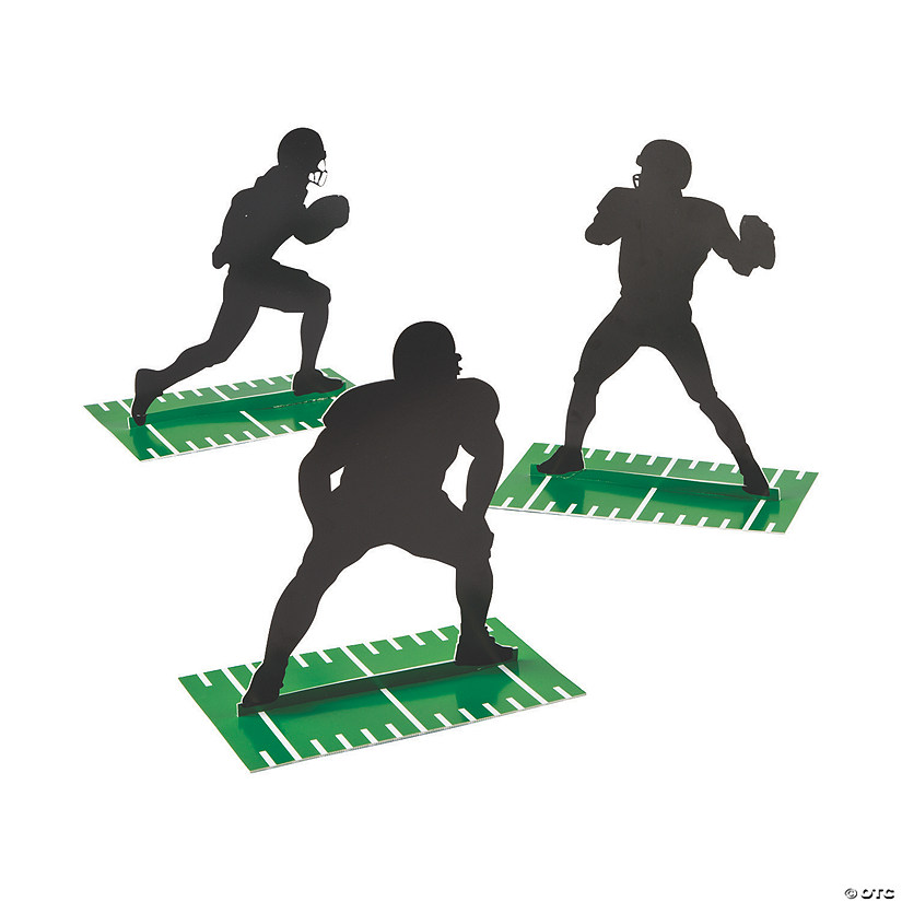 Football Silhouette Centerpieces - 3 Pc. Image