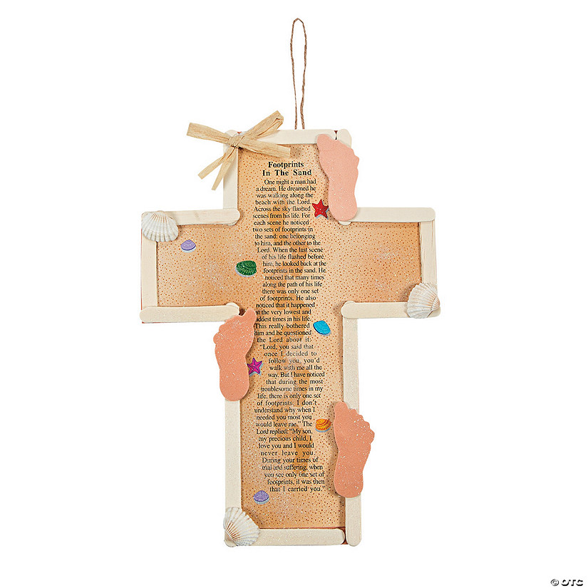 Footprints in the Sand Cross Craft Kit- Makes 12 Image