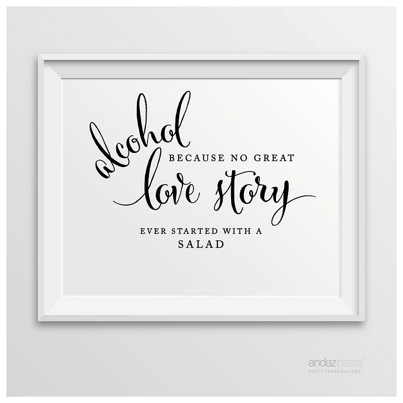 Formal Black White Alcohol Love 8.5x11 Image