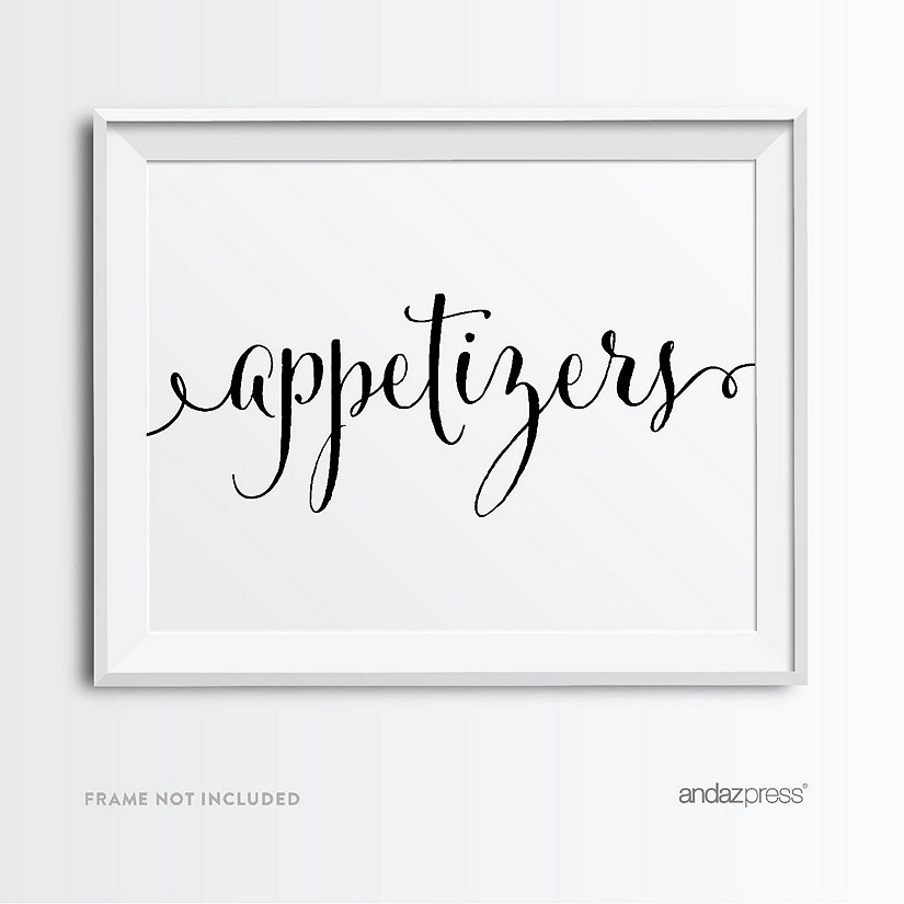 Formal Black White Appetizers 8.5x11 Image