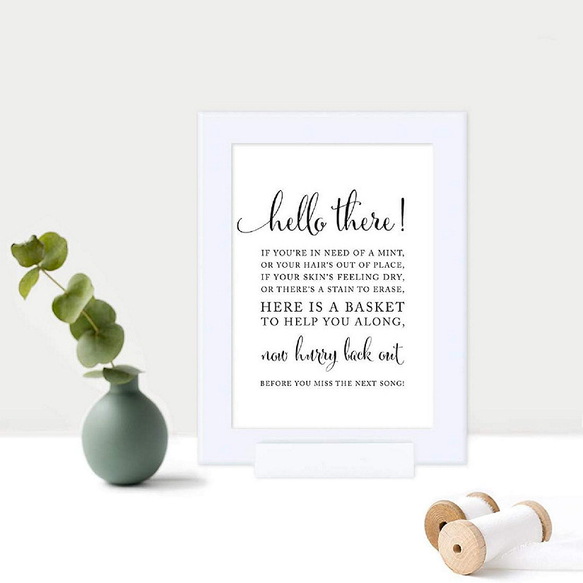 Formal Black White Bathroom Basket 5x7 Image
