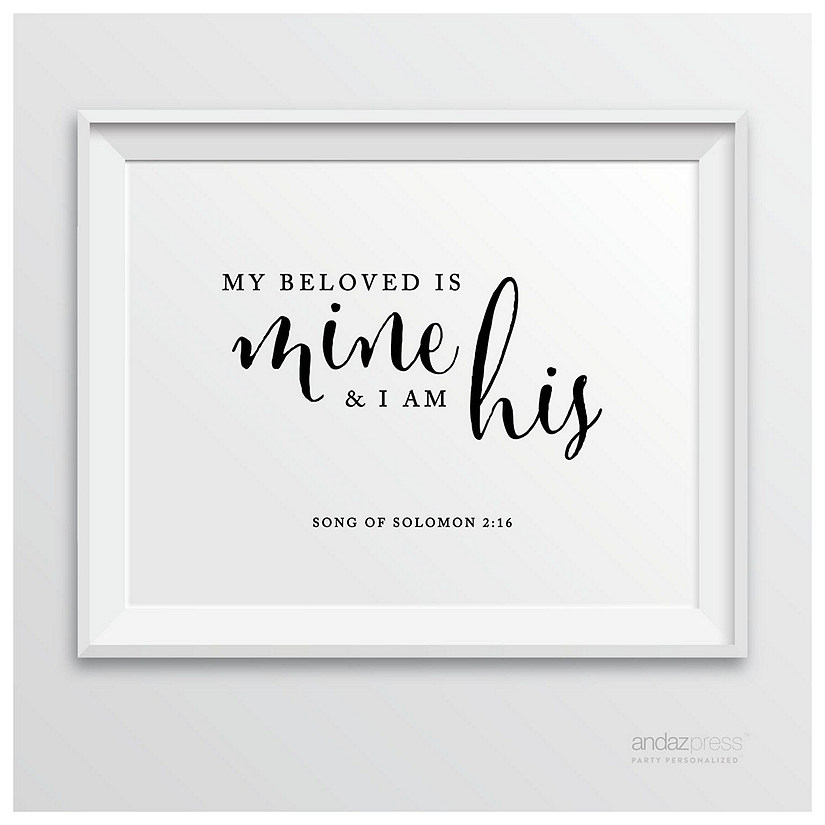 Formal Black White Beloved Is Mine Sign Image