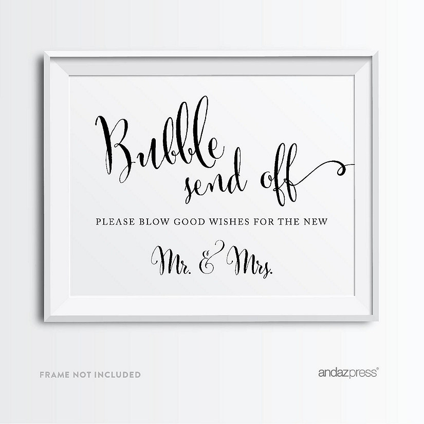 Formal Black White Bubble Sendoff 8.5x11 Image