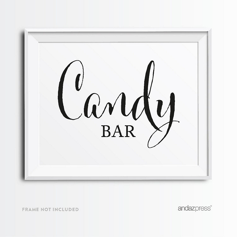 Formal Black White Candy Bar 8.5x11 Image