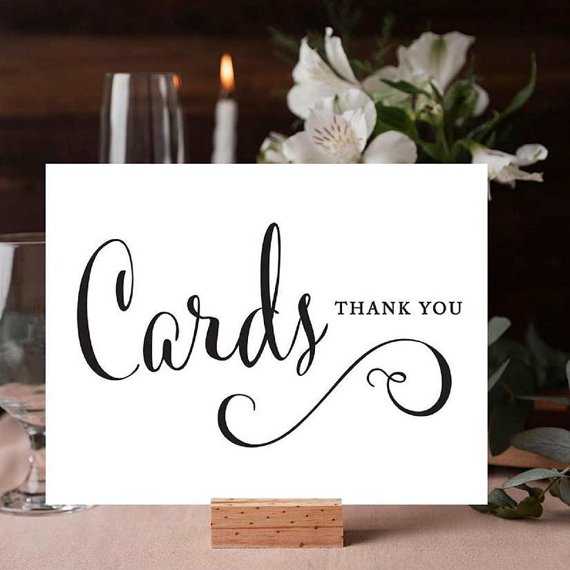 Formal Black White Cards Thanks 8.5x11 Image