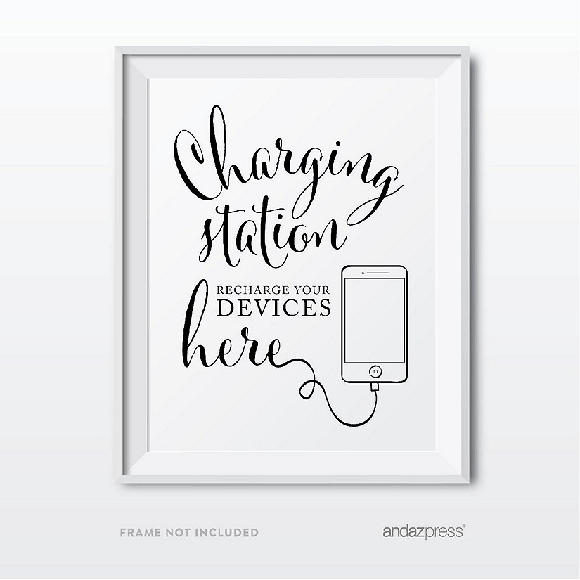 Formal Black White Charge Station 8.5x11 Image
