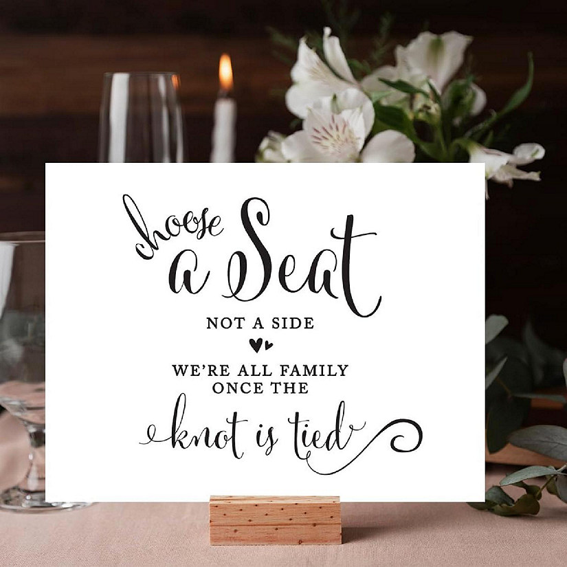 Formal Black White Choose a Seat 8.5x11 Image