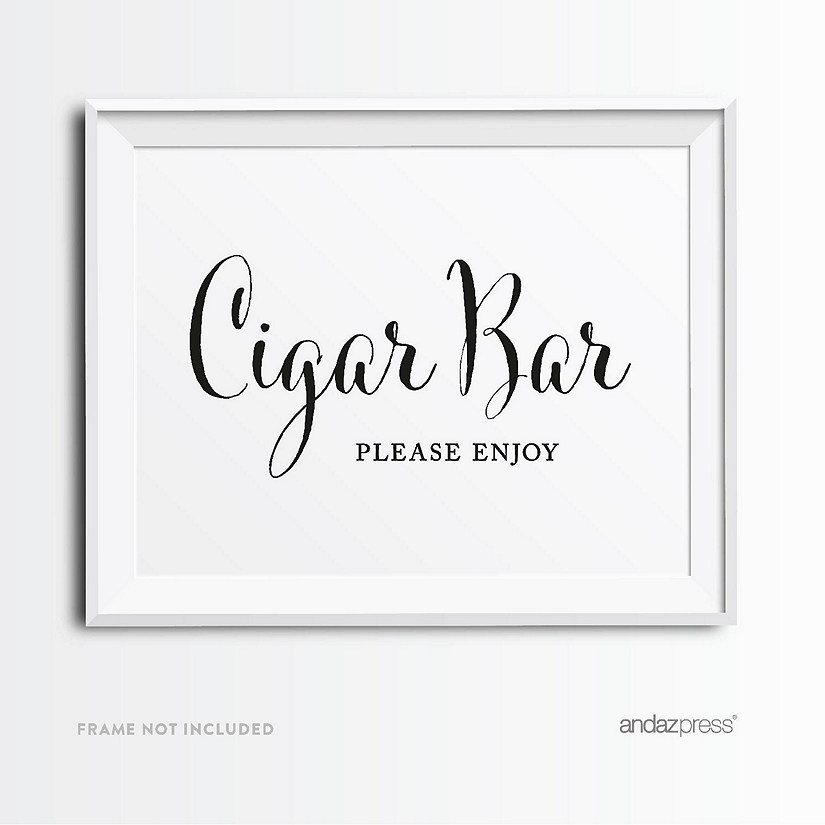 Formal Black White Cigar Bar 8.5x11 Image