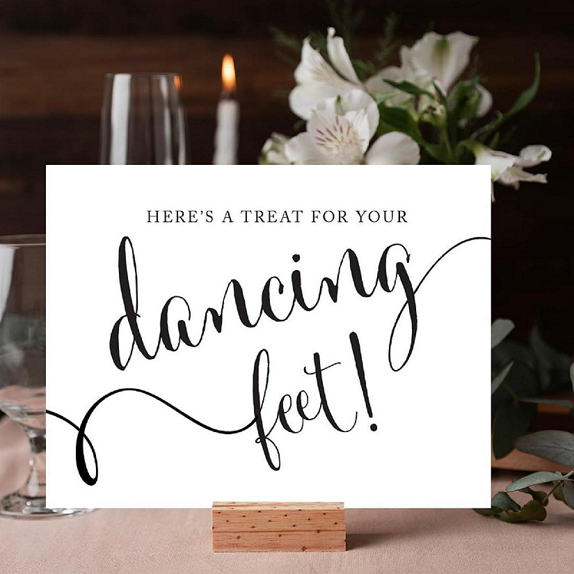 Formal Black White Dancing Feet 8.5x11 Image