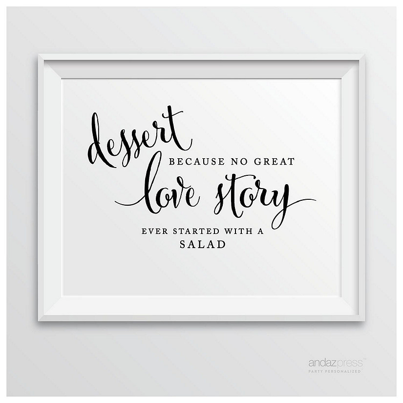 Formal Black White Dessert Love 8.5x11 Image