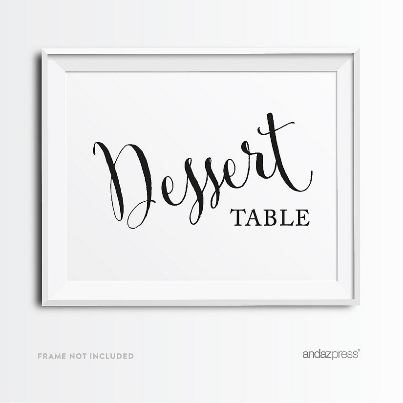 Formal Black White Dessert Table 8.5x11 Image