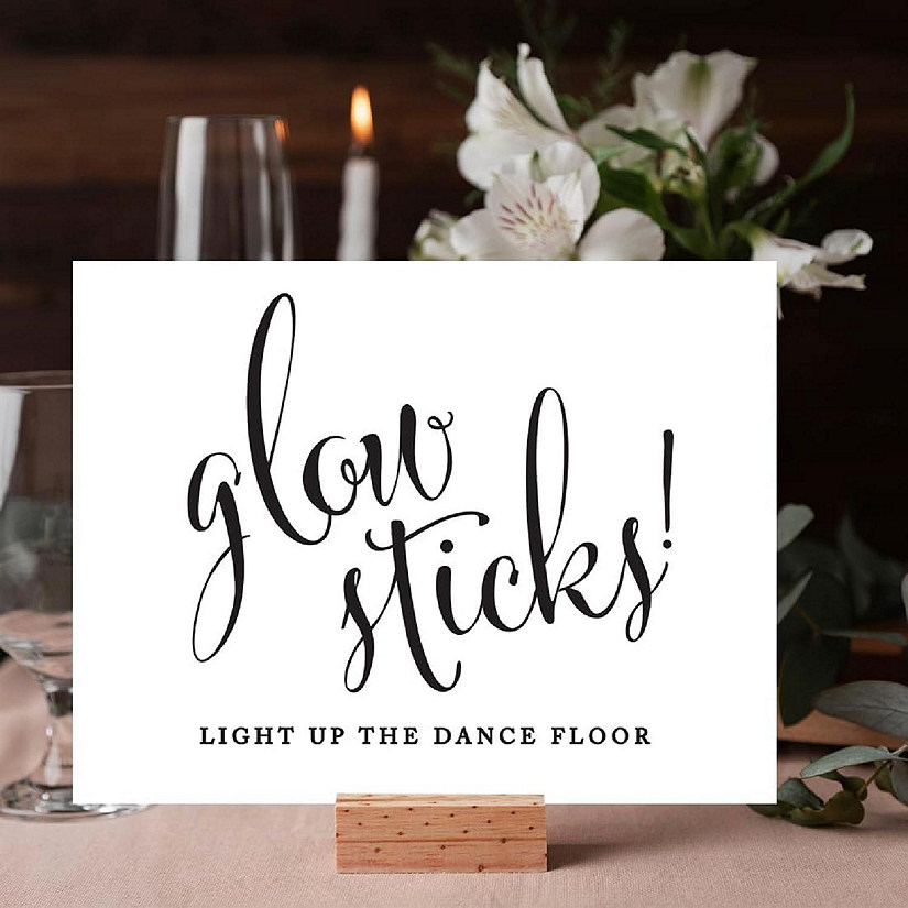 Formal Black White Glow Stick 8.5x11 Image