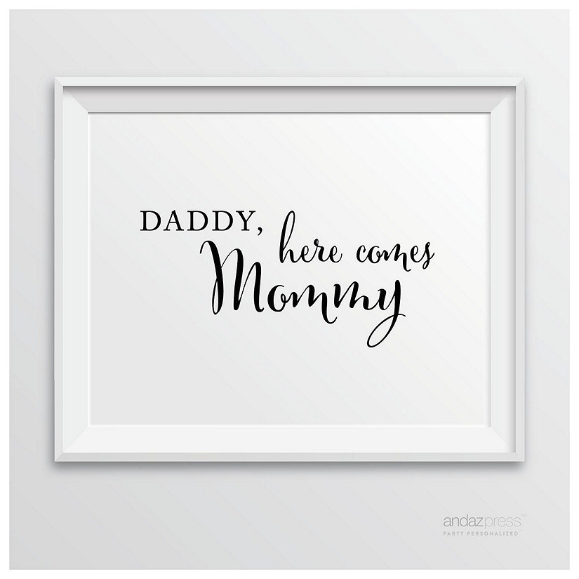 Formal Black White Here Comes Mom 8.5x11 Image