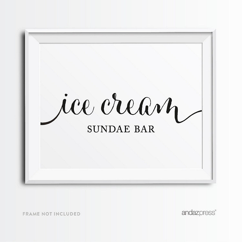 Formal Black White Ice Cream Bar 8.5x11 Image