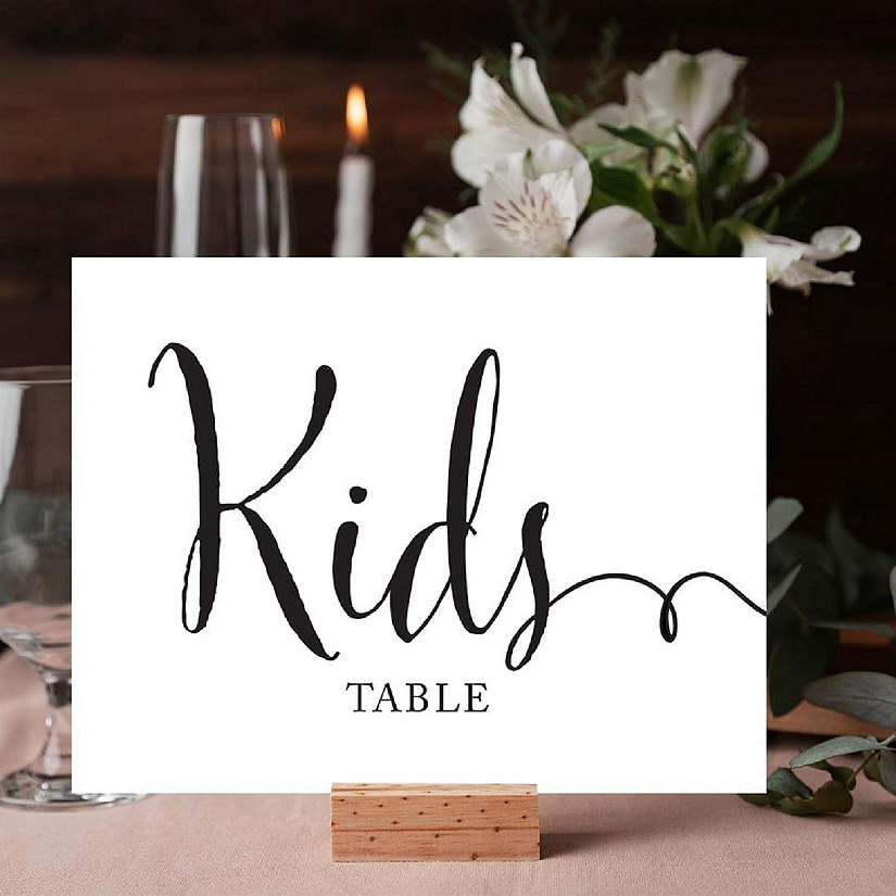 Formal Black White Kids Table 8.5x11 Image