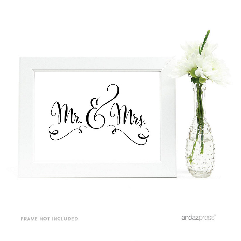 Formal Black White Mr &amp; Mrs 5x7 Image
