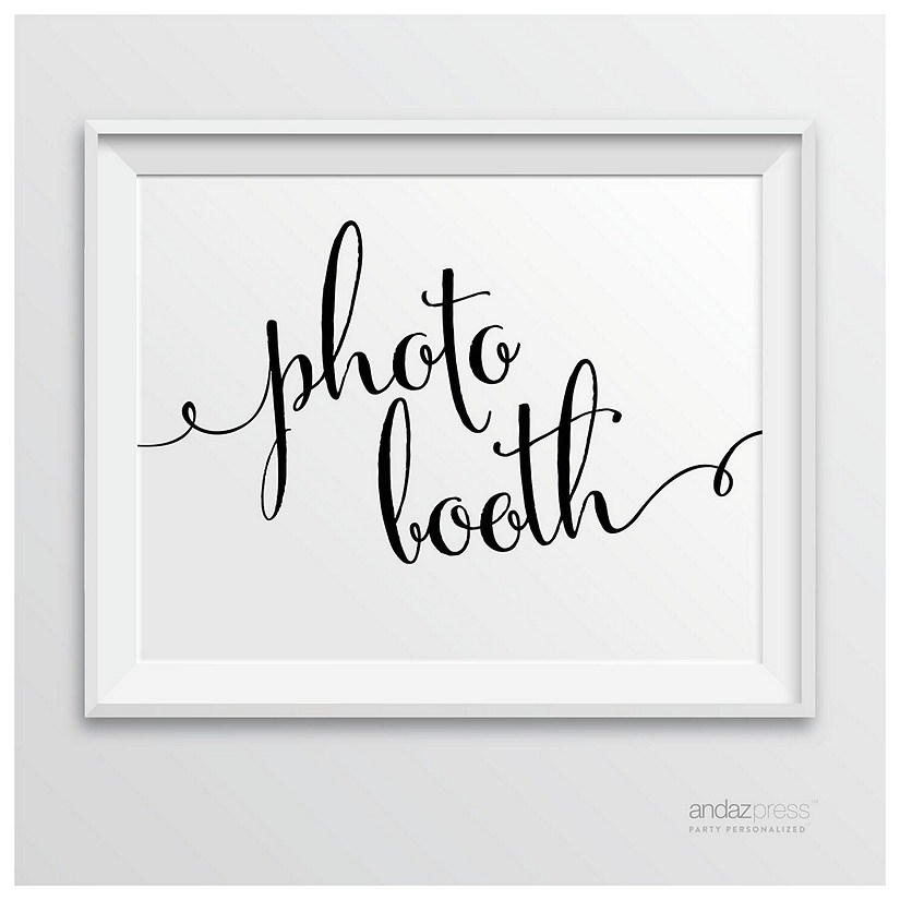 Formal Black White Photo Booth 8.5x11 Image