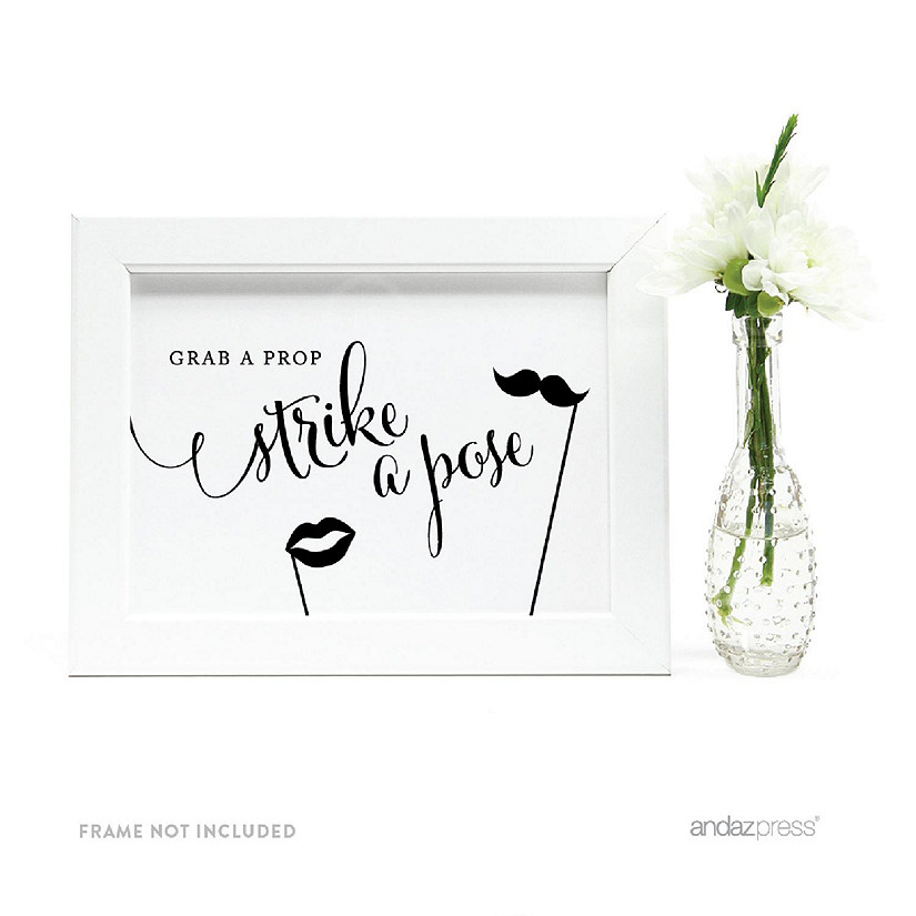 Formal Black White Photobooth Fun 5x7 Image