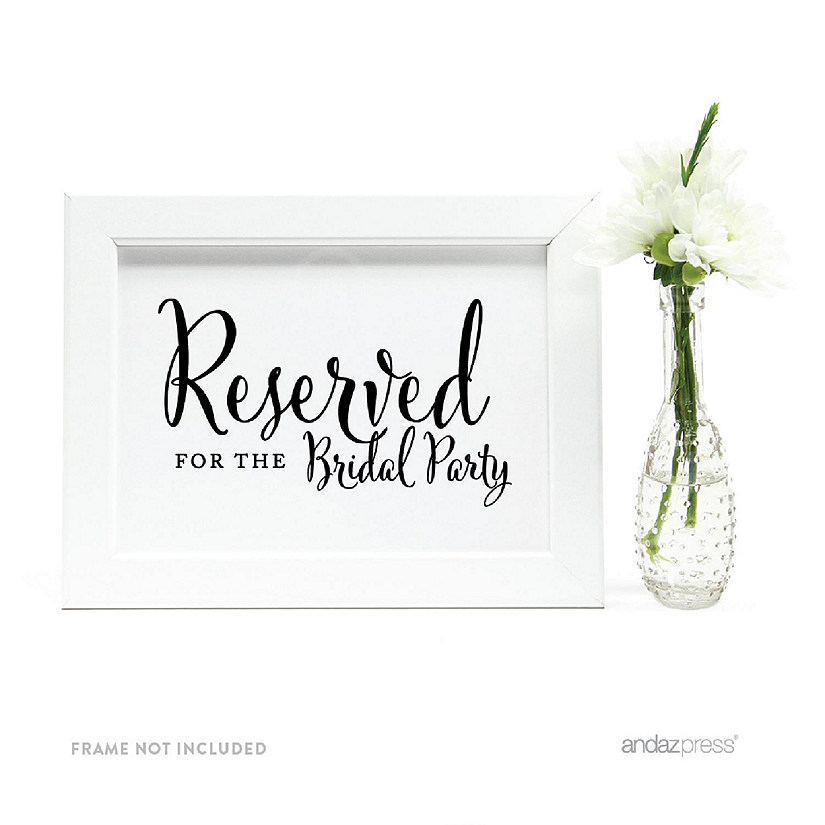 Formal Black White Reserved Bridal 5x7 Image