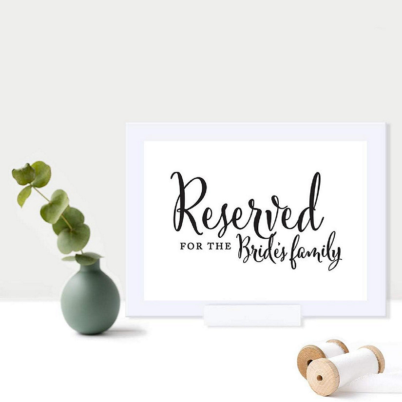 Formal Black White Reserved Bride Fam5x7 Image