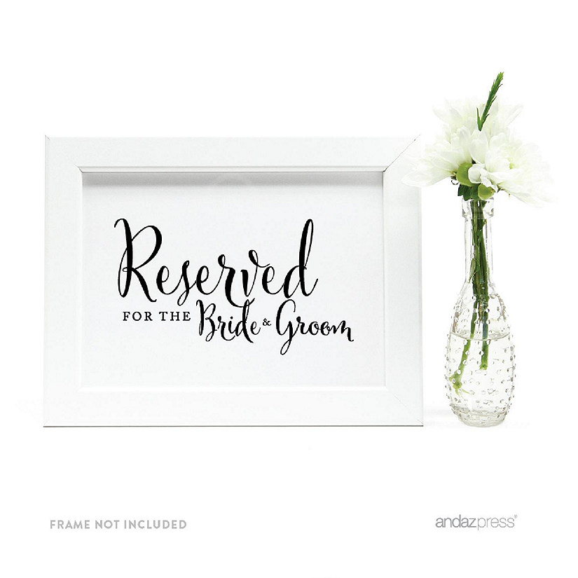 Formal Black White Reserved Couple 5x7 Image