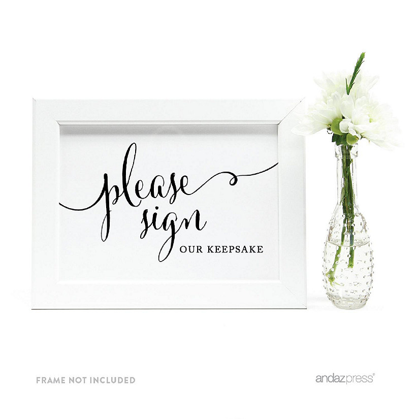 Formal Black White Sign Our Keepsake 5x7 Image