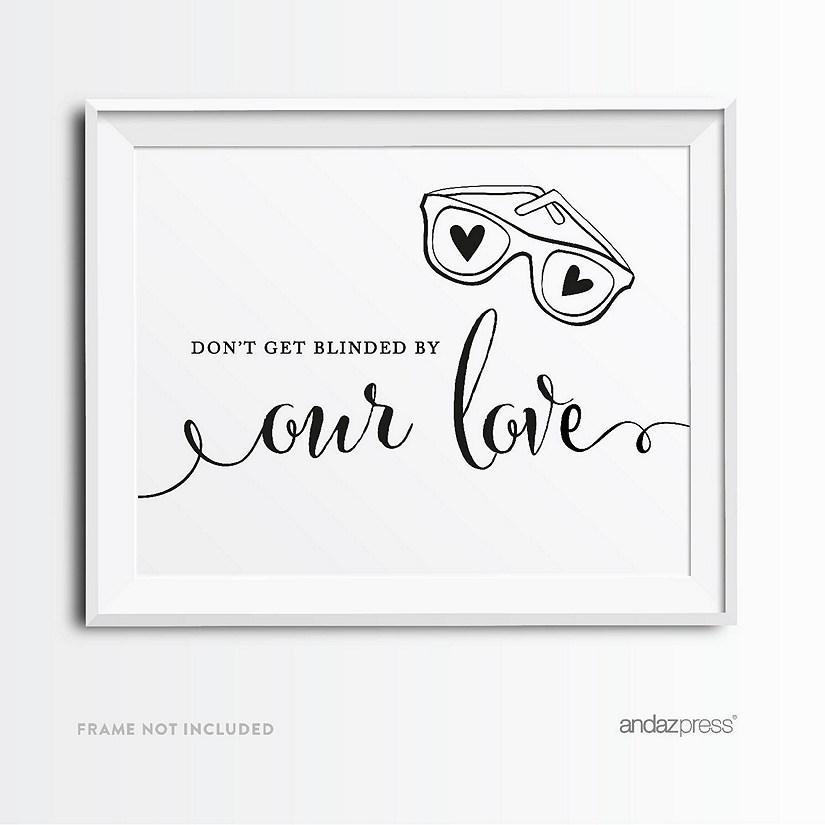 Formal Black White Sunglasses 8.5x11 Image