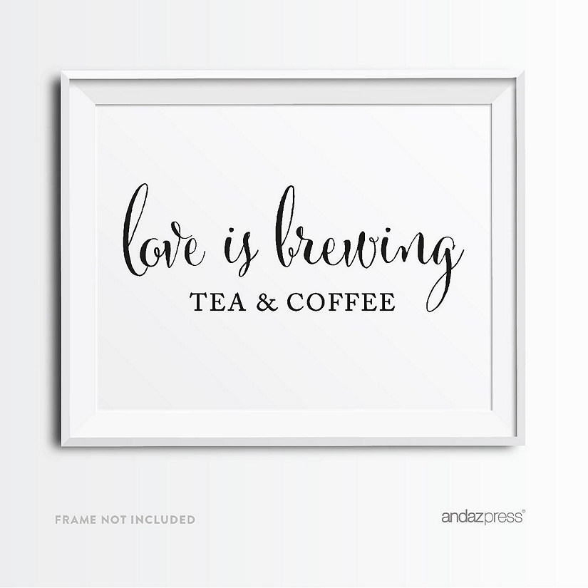 Formal Black White Tea Coffee Bar 8.5x11 Image