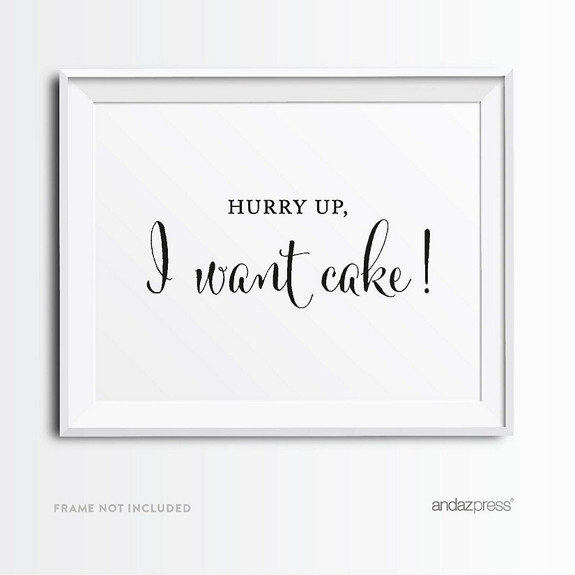Formal Black White Want Cake 8.5x11 Image