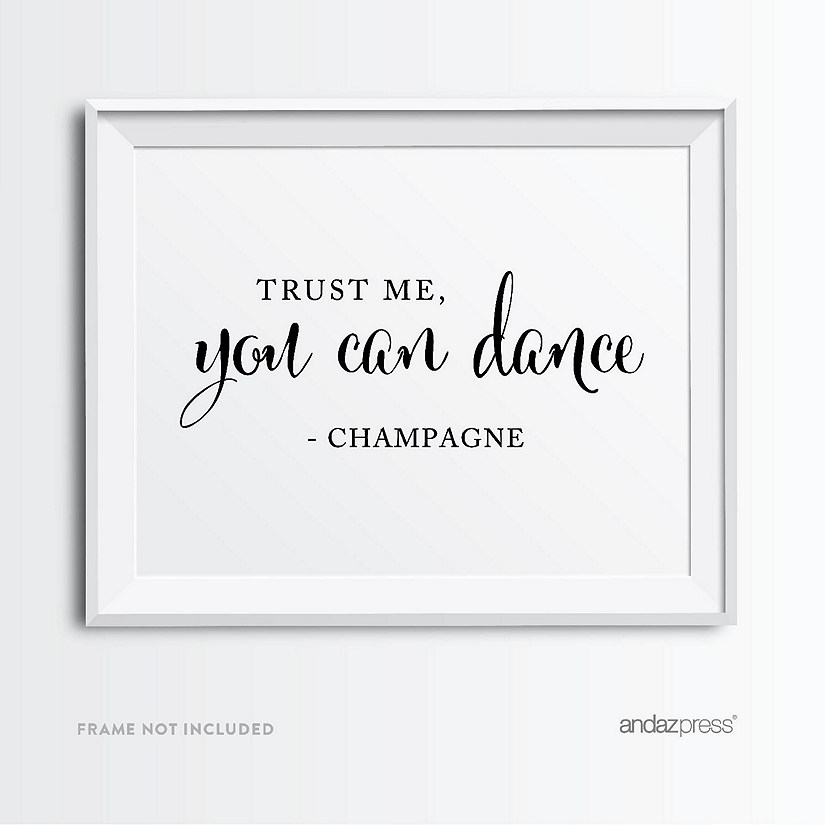 Formal BW Champagne Dance 8.5x11 sign Image