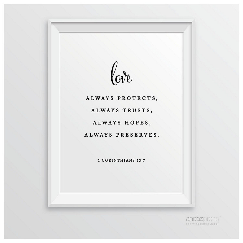 Formal BW Love Always Protects Sign Image
