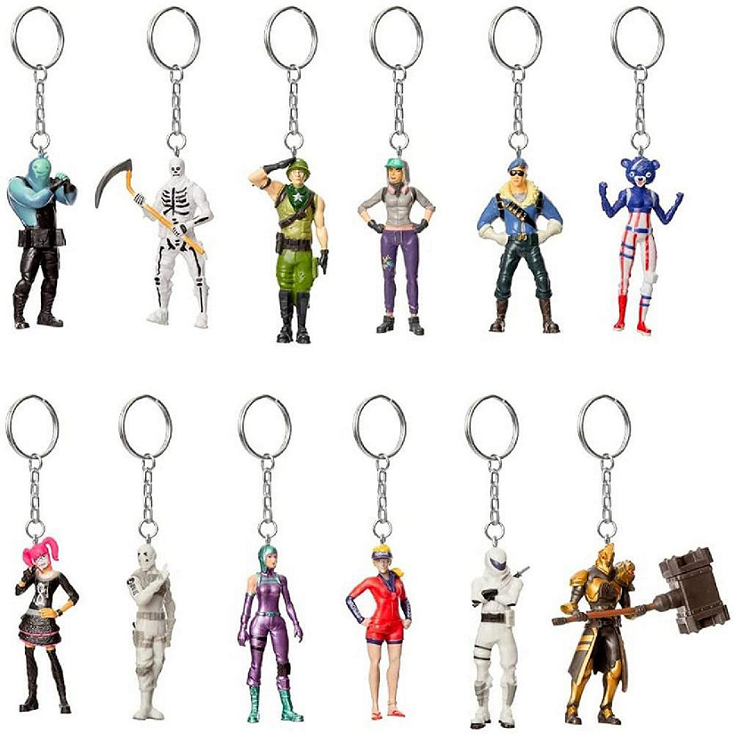 Fortnite Battle Royale Keychains 12pk Collectible Deluxe Box Character Figures PMI International Image