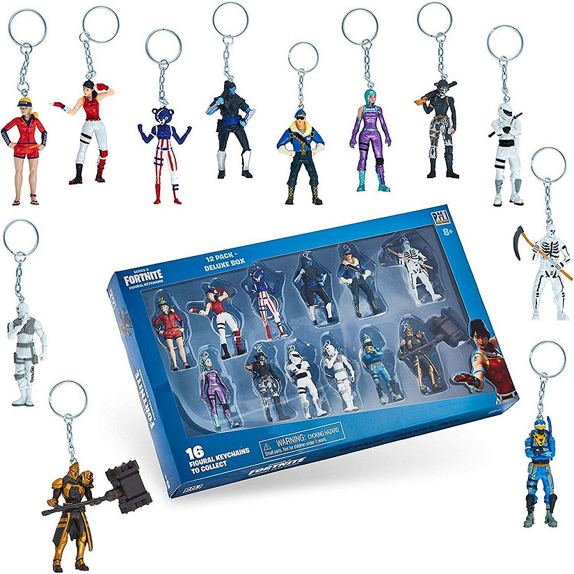 Fortnite Popular Character Keychains 12pk Collectible Deluxe Box Figures PMI International Image